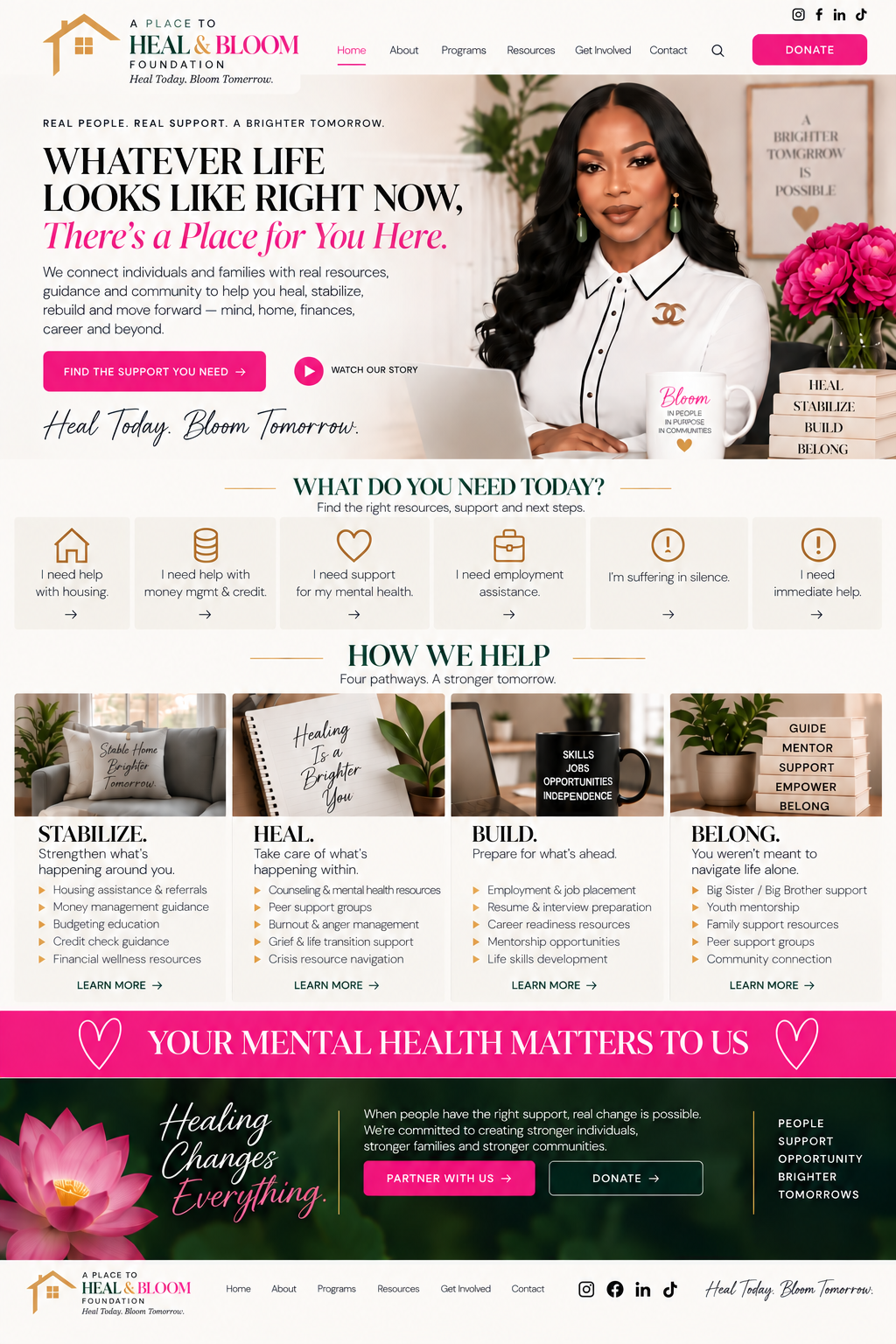A Place to Heal & Bloom Foundation resources page